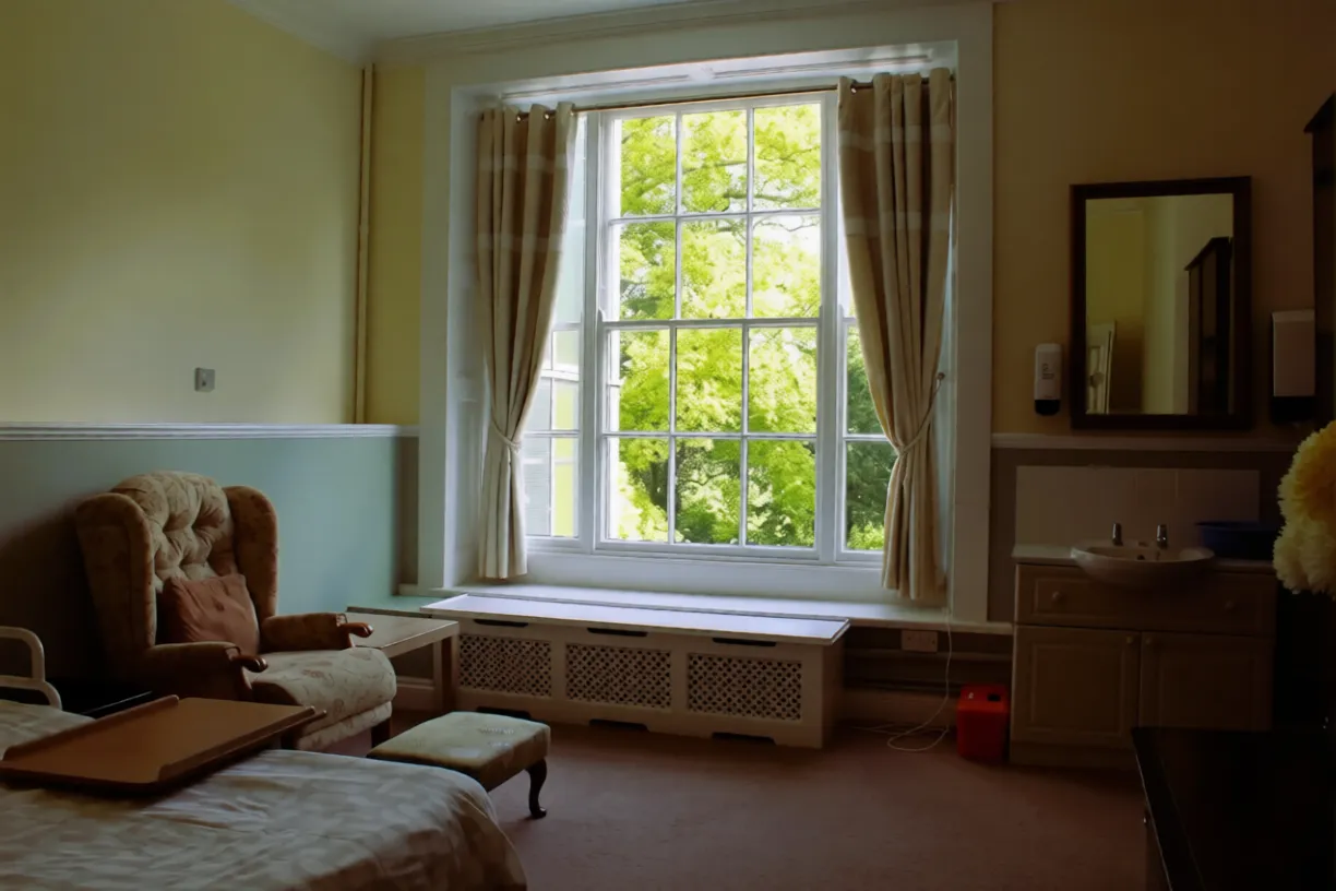 The view from a bedroom